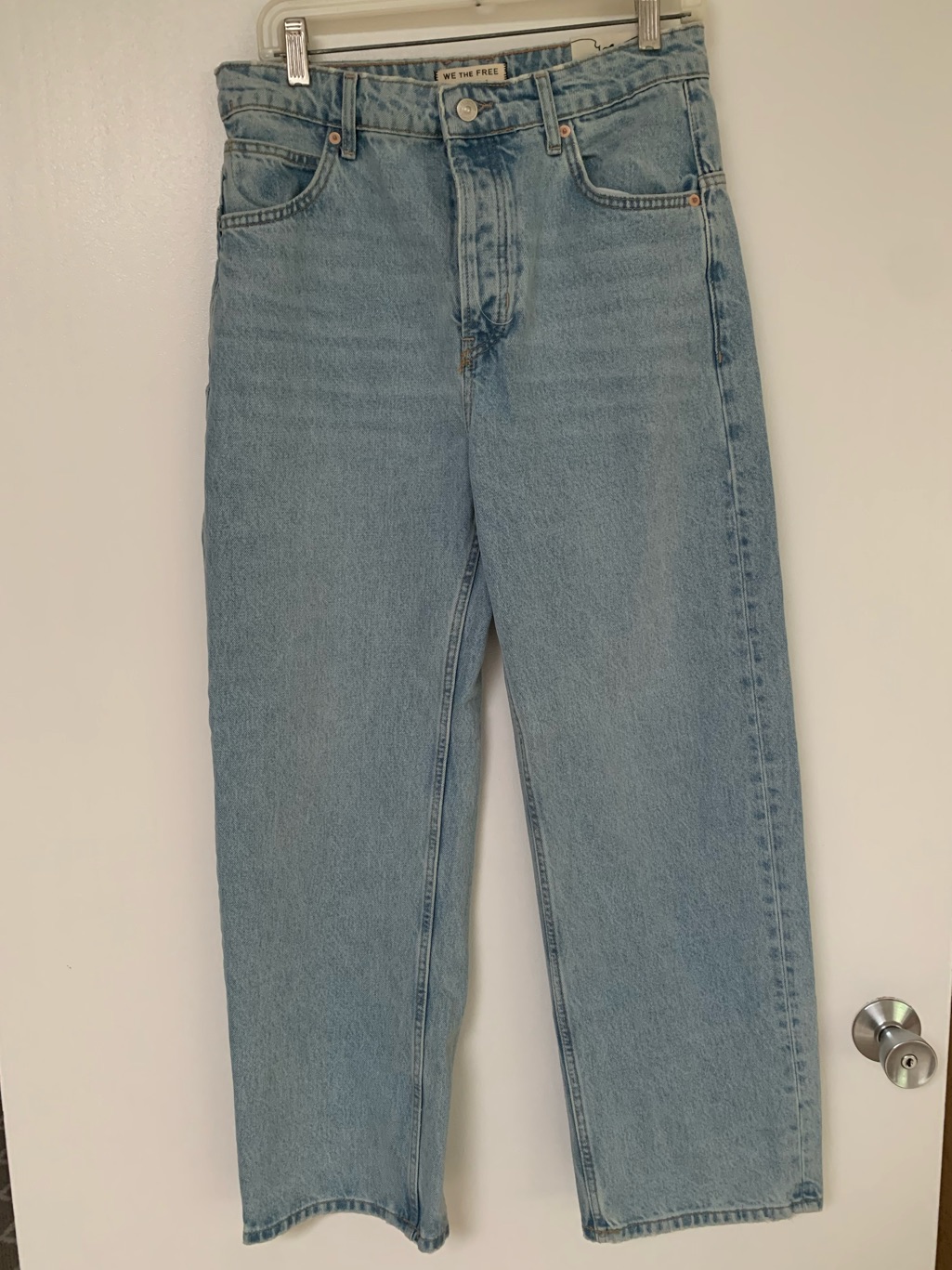 Nwt We The Free Light Wash Deep Trance Boyfriend Jeans Free People